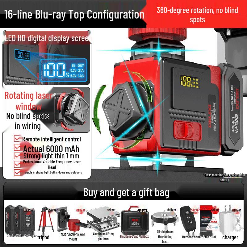 Delixi Electric High-Brightness Green Light Outdoor Ground-Level Precision Water Level Instrument