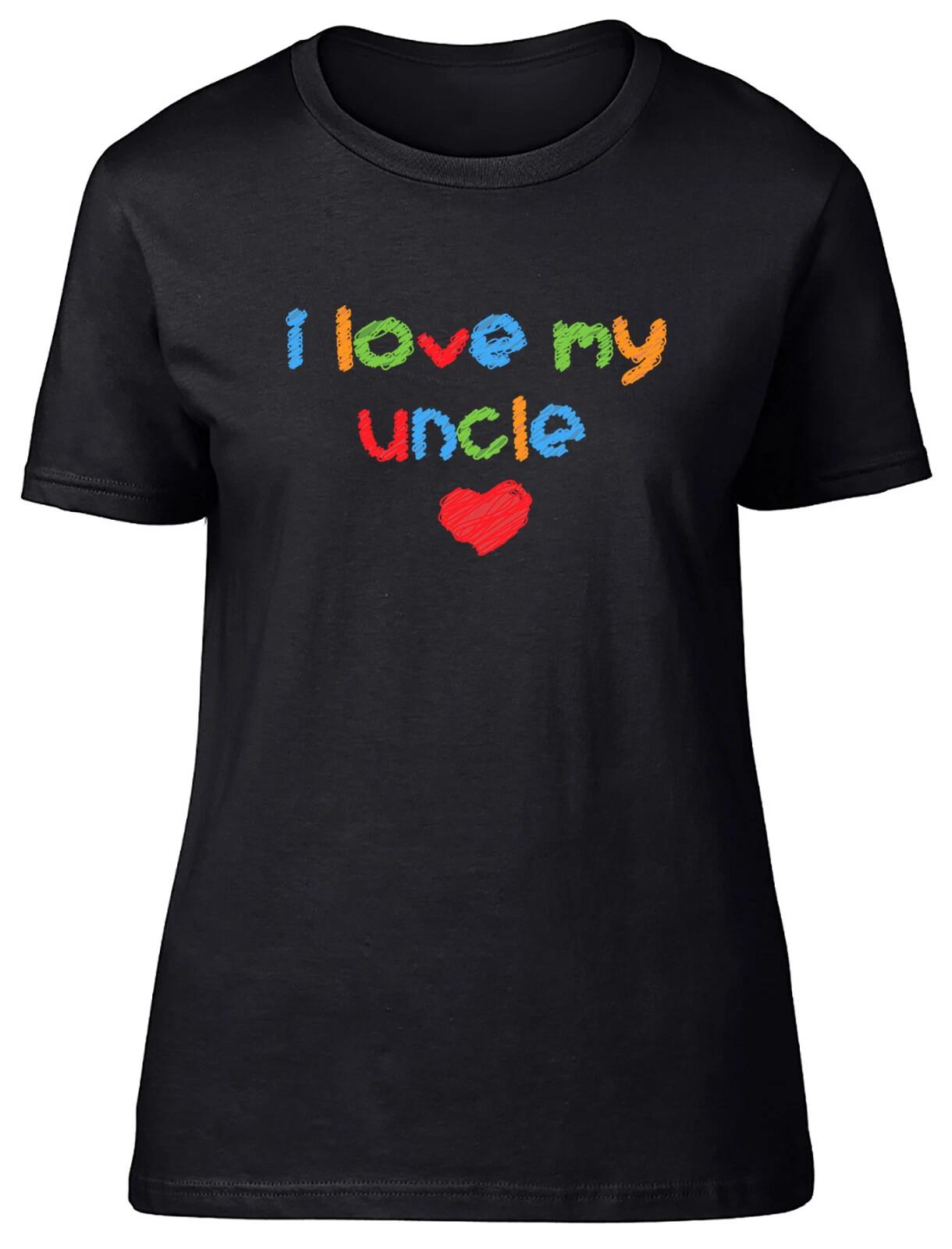 I Love My uncle Fitted Womens Ladies T Shirt S