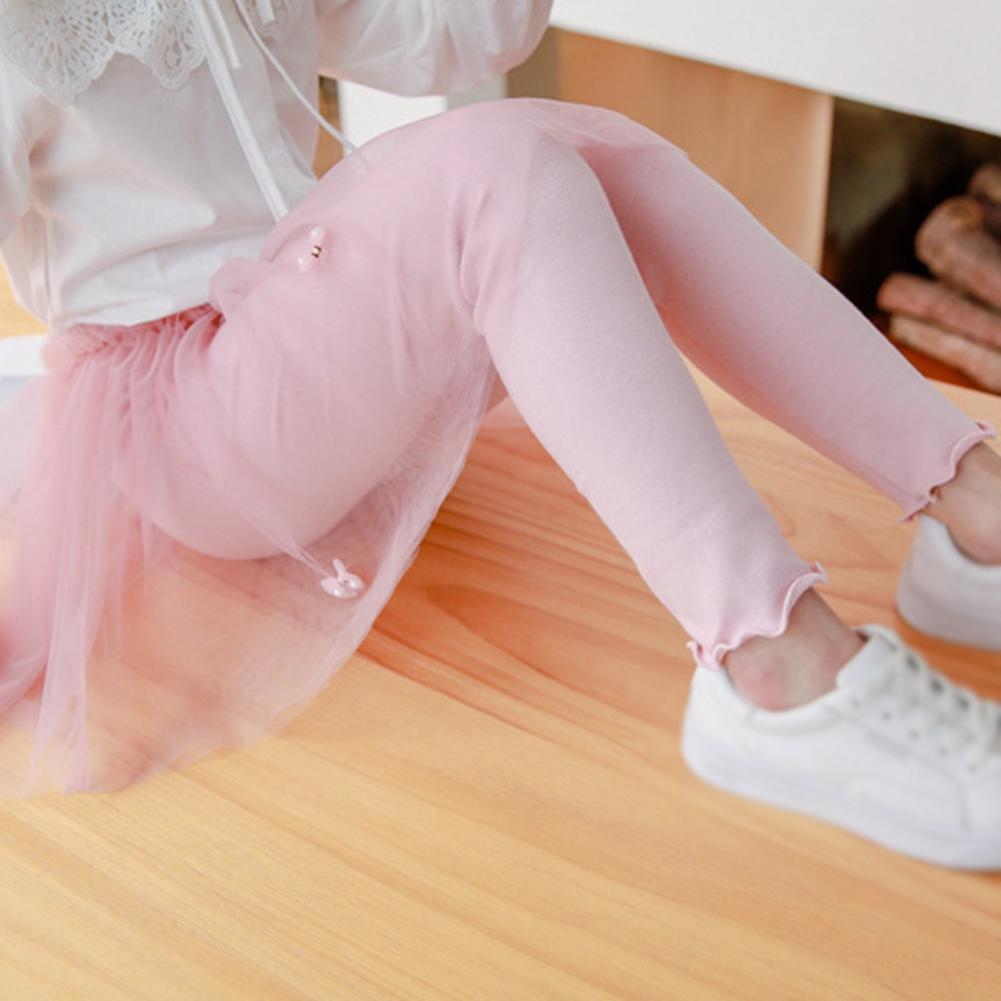 2-8 Years Kids Girls Leggings with Ruffle Mesh Tutu Skirt Girls