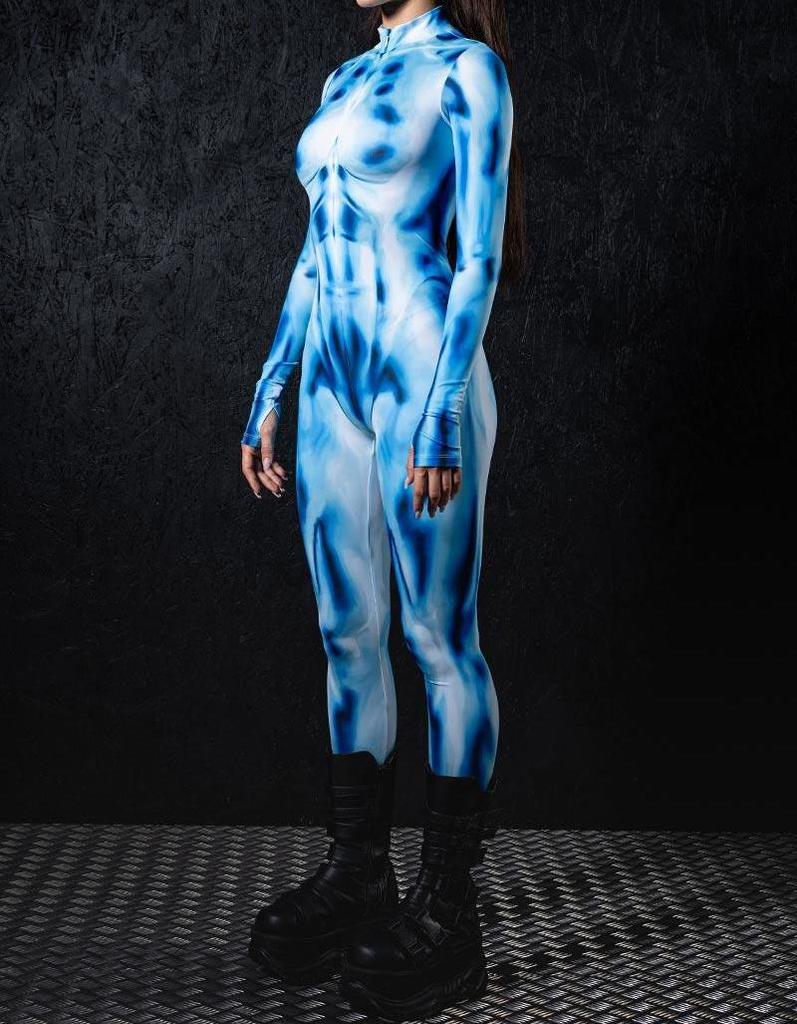 Fantasias de Palco com Impressão Digital 3D para Adultos Eventos de Halloween Festa Temática de Carnaval Roupa de Cosplay Jogo de Faz de Conta Macacão