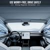 for Tesla Model Y 2025 Sunshades Roof Ice Cloth Buckle with Storage Heat Insulation Foldable Front Rear Skylight Sunroof Shade