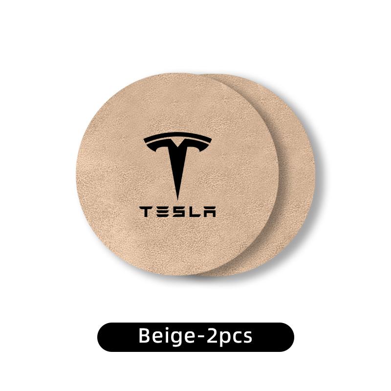 2PCS Car Coasters Water Cup Slots Non-Slip Mat Waterproof Cup Pad For Tesla Model 3 Y S X 2021 Roadster Cybertruck Juguetec