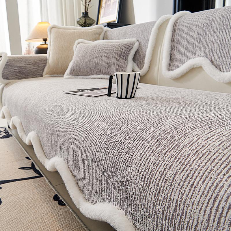 Modern And Simple Alien Sherpa Sofa Cushion New Seasons Universal Thick Anti Slip Dustproof For Living Room Sofa Cushion