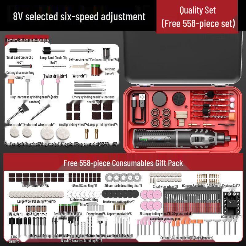 Kit de Ferramenta Rotativa sem Fio Aaruidun Plugue CN (adaptador incluso)