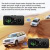Car Head Up Display Digital Slope Meter GPS Inclinometer With Overspeed Alarm Compass Time Voltage Altitude Speedometer Gauge