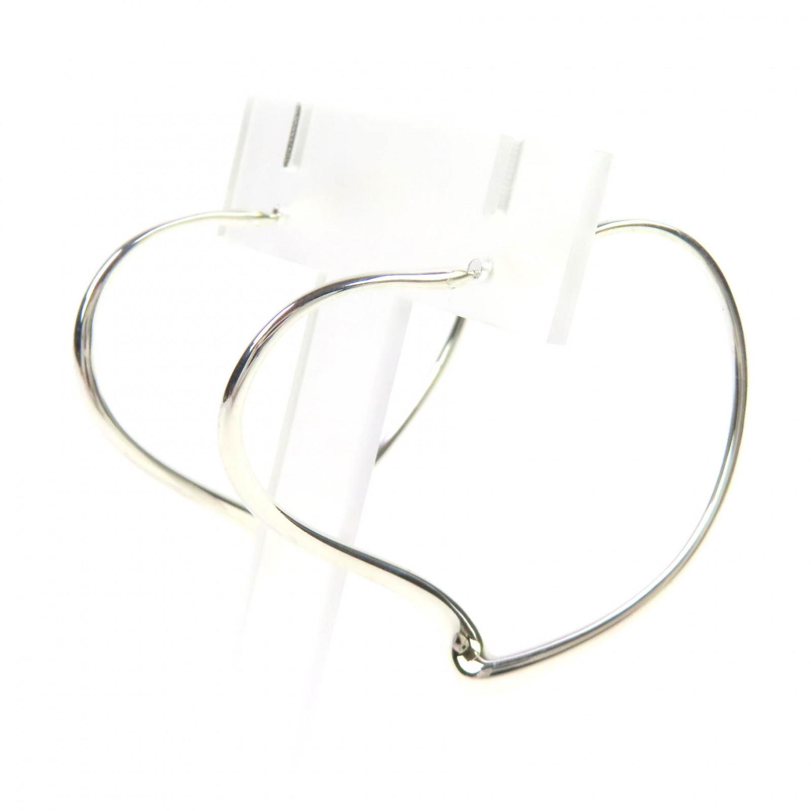 

TIFFANY&Co. Open Heart Hoop Pierce, Medium Binaural Accessories Silver SV925 Used