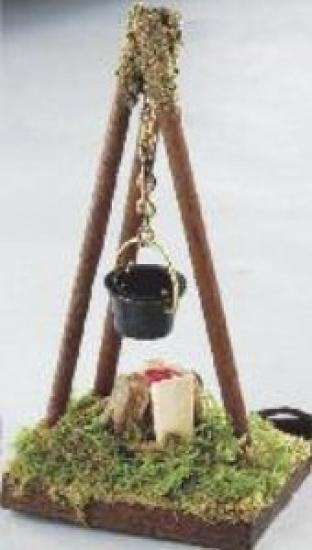 Feu De Camp LED Pour Crèche De Noël - Accessoire D'éclairage 3,5V, Hauteur 90mm, Pour Décoration De Crèche Ou Modèle Réduit - 9