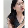 Sterling Silver Needle Fashion Niche Normcore Bag Design Shaped Metal Brushed Water Drop Beanie Earrings Fancy Ear Studs