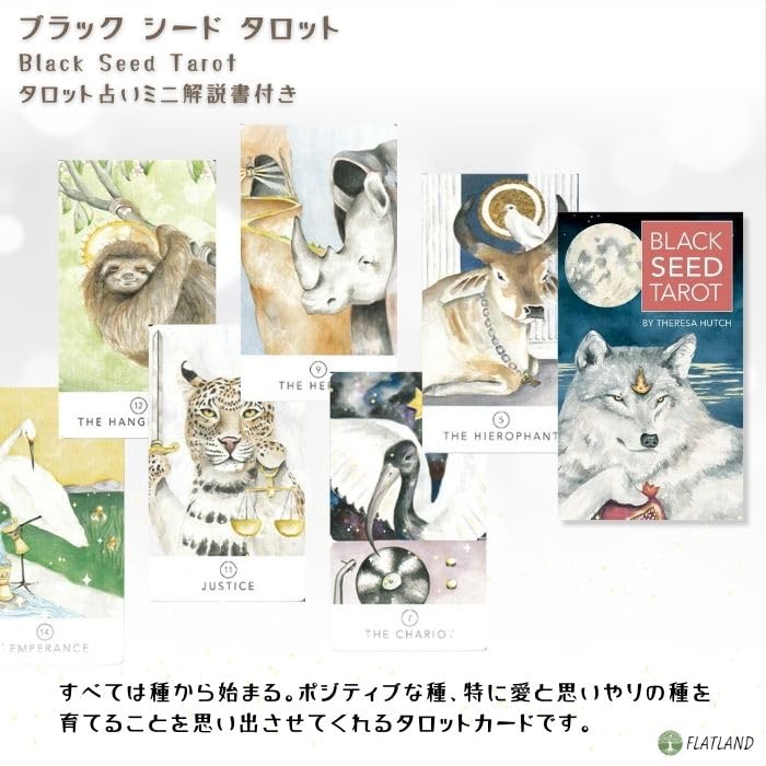Black Seed Tarot Reading Japanese Instruction Manual Authentic Tarot 78 Cards Tarot, Instructions, Included, Cards,