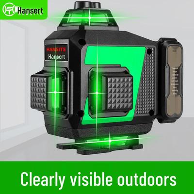 12/16-line High Precision Green Laser Level with Automatic Leveling for Indoor & Outdoor Use
