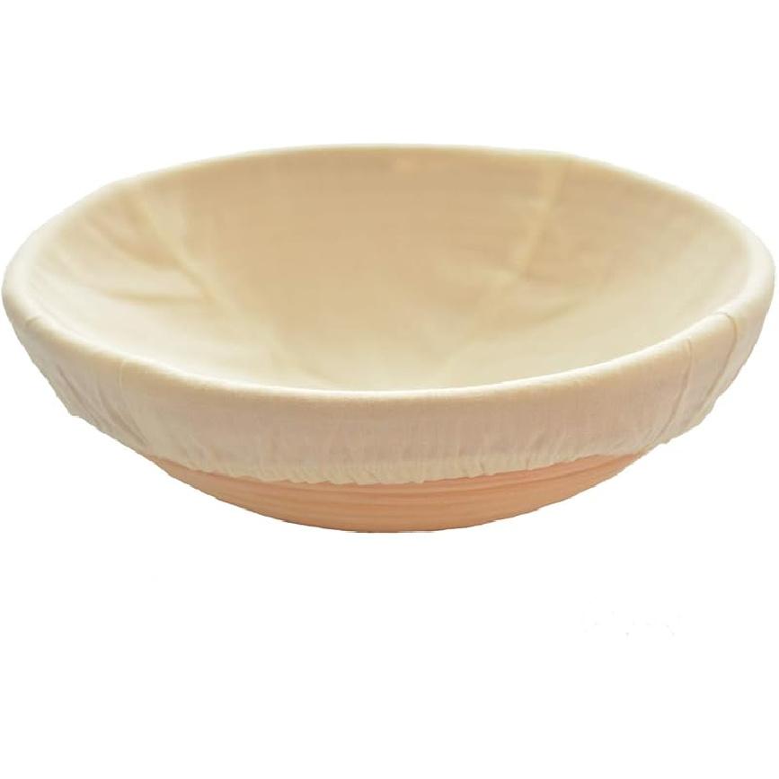 

1 шт. 10 Круглый Баннетон Бротформ Корзина из ротанга для расстойки и подъема хлебного теста и вкладыш, Набор корзин для расстойки Баннетон - для домашних пекарей (Рецепт закваски) 10 inch Round bread proof