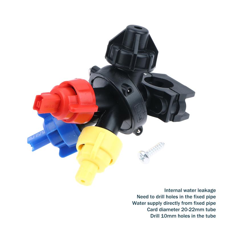 

3-головочный распылительный шланг, фитинги, зажим для трубы с сильным распылением для полива, сада, теплицы, сельскохозяйственный опрыскиватель, замена