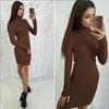 Women's Fashion Casual Fall Winter Solid Color Print Long Sleeve High Neck Sweaters