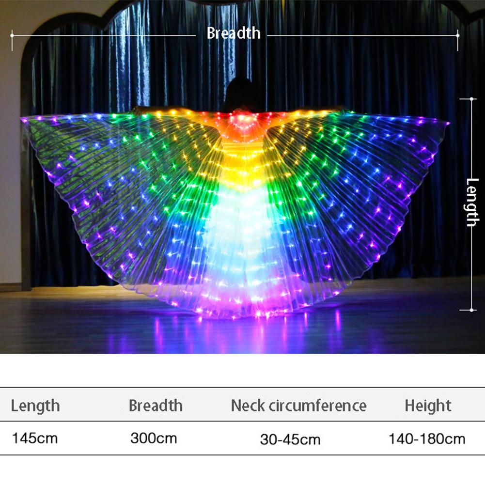 LED Shawl Dancing Luminous Props Belly Dance Fluorescent 145cm Length for 160 178cm Height