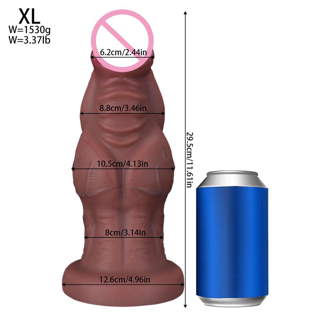 Manual Large Simulation Penis Massager for Female and Anal Play