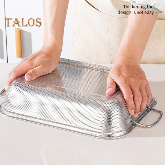 Drain Basket Pasta Strainer with Handle Large Capacity Rust-Resistant Dishwasher Safe Rice Noodle Filter Kitchen Colander
