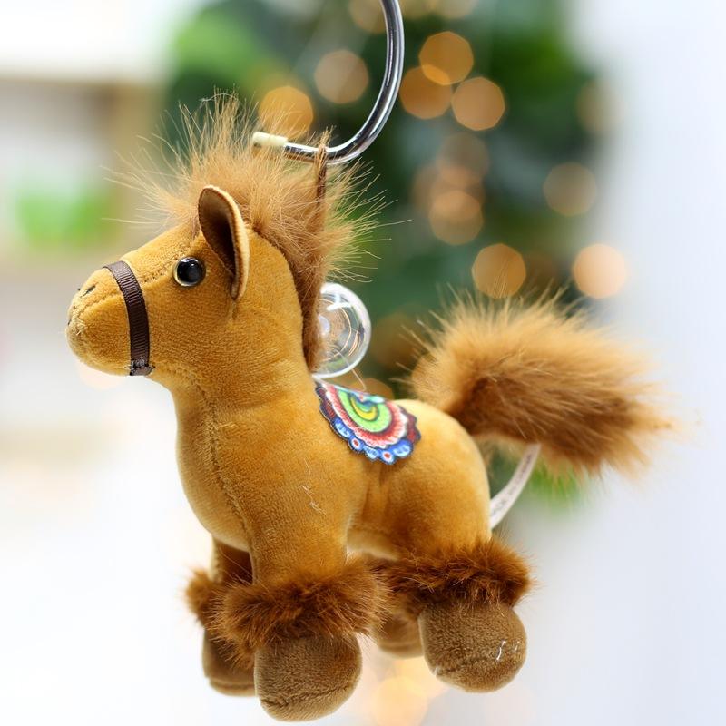 Simulated Horse Plush Toys Creative Year of The Horse Mascot Pendant Doll Home Decoration Zodiac Horse Hanging Decoration