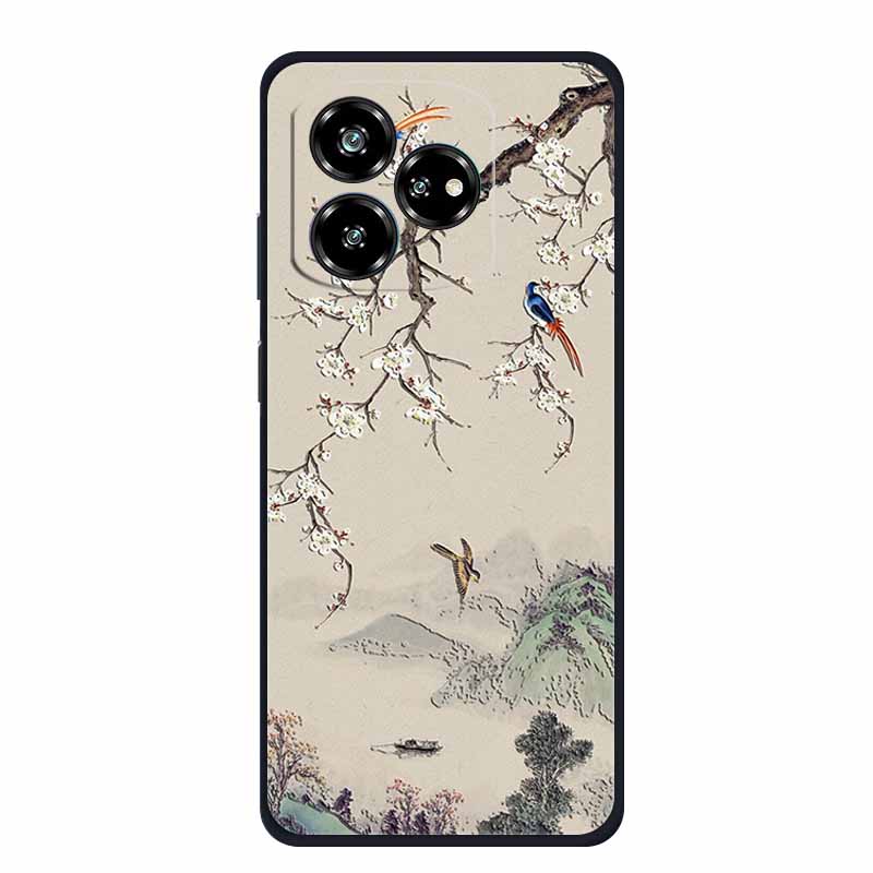 3D Relief Emboss Case For ZTE Axon 60 50 lite Blade A75 A73 4G V60 Design V50 Design 4G Black Silicone Soft Back Cover Case Capa