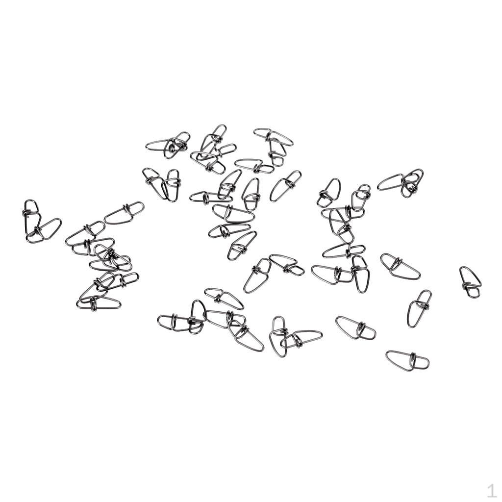 50 Pcs Snap Fishing Swivel Safety Snaps
