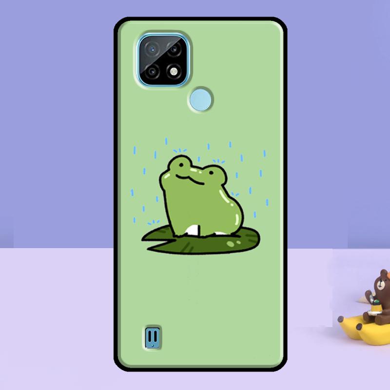Mint Green Funny Frog Case For Realme C61 C75 C67 C55 C53 C51 C35 C21Y C25S GT 7 Pro 6 6T 10 11 12 13 14 Pro Plus