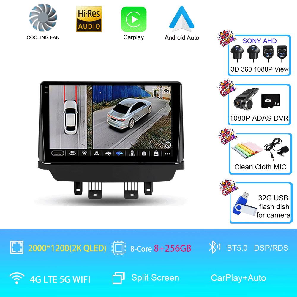 Car Radio Android 14 Auto For Mazda CX-3 CX3 Mazda 2 DK 2014 - 2021 Carplay Stereo Multimedia Player GPS Navigation 2din WIFI+4G