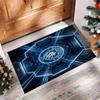 Manchester City Printed Flannel Area Rug Non Slip Soft Polyester Floor Carpet Indoor Decor Mat for Bedroom Living Room Sofa