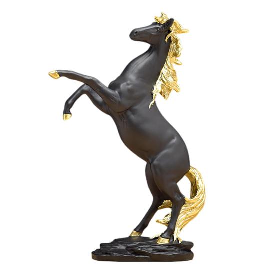 Artistic Horse Figurine Miniature Simulation Pony Statue Resin Animal Sculpture Home Office Desktop Decoration Ornament