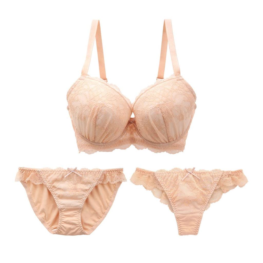 cher Bra and shorts Mon cher pigeon G H I 65 [Mon pigeon] set, T-back, 3-piece, (PE-peach, I70-L)