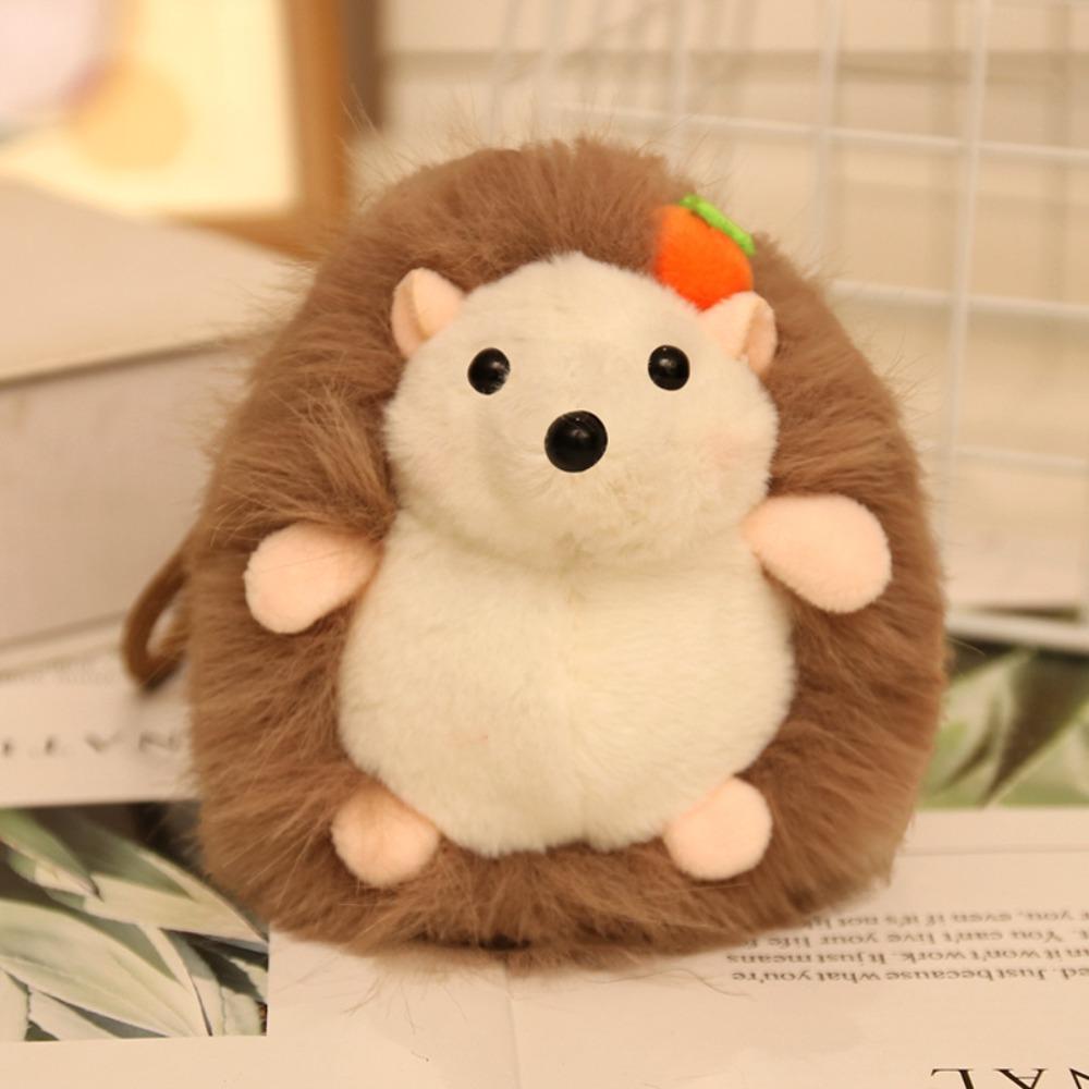 

PP Cotton Hedgehog Doll Keychain Stuffed Animal Hedgehog Plush Toy Bag Decoration коричневый