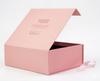 Eco-Friendly Pink Magnetic Handle Folding Box with Soft Ribbon for Stylish Candle Packaging
