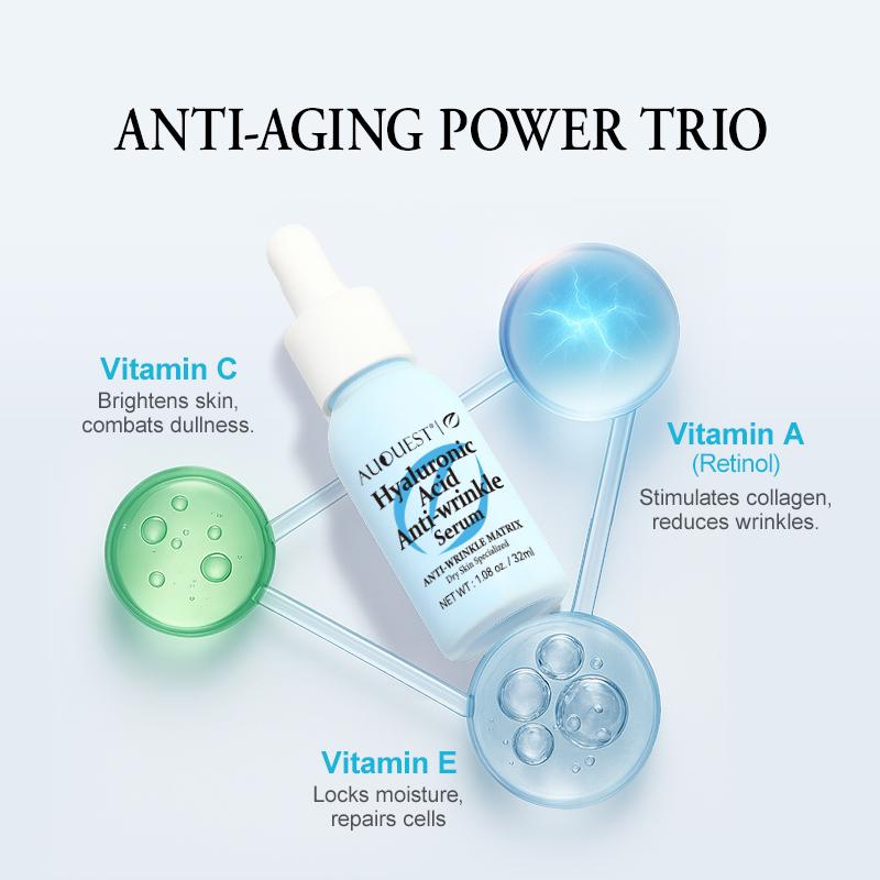 5 Typer Ansiktspleieserum Hyaluronsyre Peptider Q10 Niacinamid Essens Bleking Anti-rynke Mørke Flekker Ansiktspleie