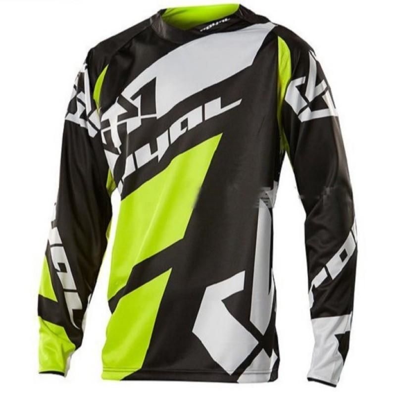 Mens Long Sleeve Mountain Bike Cycling Jersey Quick Dry Off-Road Racing Top Trail Riding
