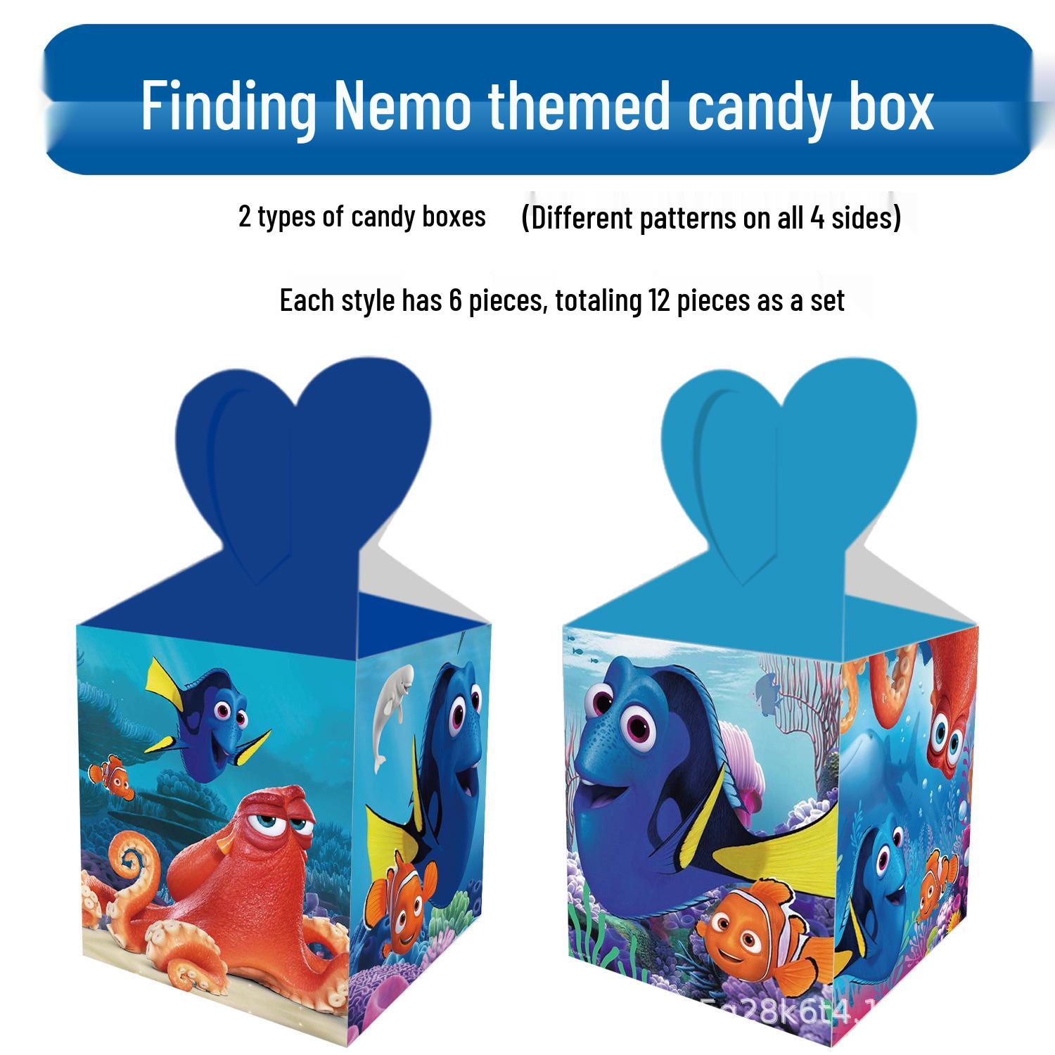 In-Stock Finding Nemo Croissant, Tote, Candy, & Apple Box for Holiday/Birthday Party Decor