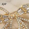 Outfit Embellishment Pin Sparkling Rhinestone Bow Brooch, Mini Bowknot Shaped Lapel Shape Jewelry Pin, Clothing Accessory for Women Girls Decorative
