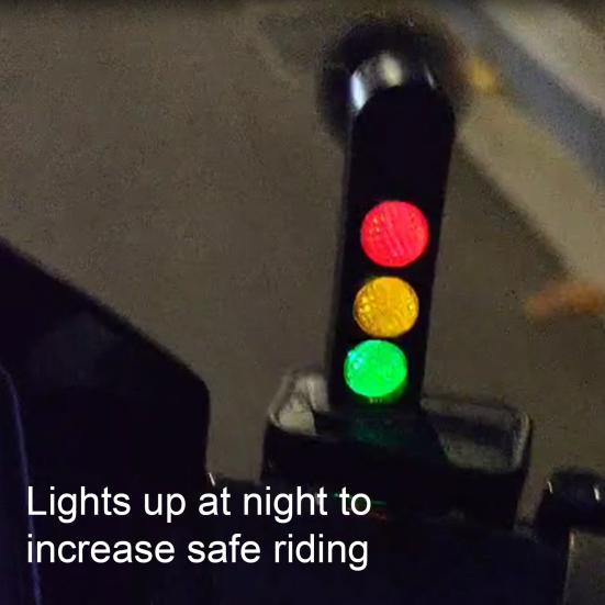 Motorcycle Traffic Light Car Ornaments Cool Novel Turn Signal Indicator Lights Motorcycle Decoration with Red Yellow Green Lights