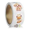 100-500Pcs Round Animal Cartoon Stickers For Envelope Encourage Scrapbook Reward Student Label Decals Office Stationery Sticker