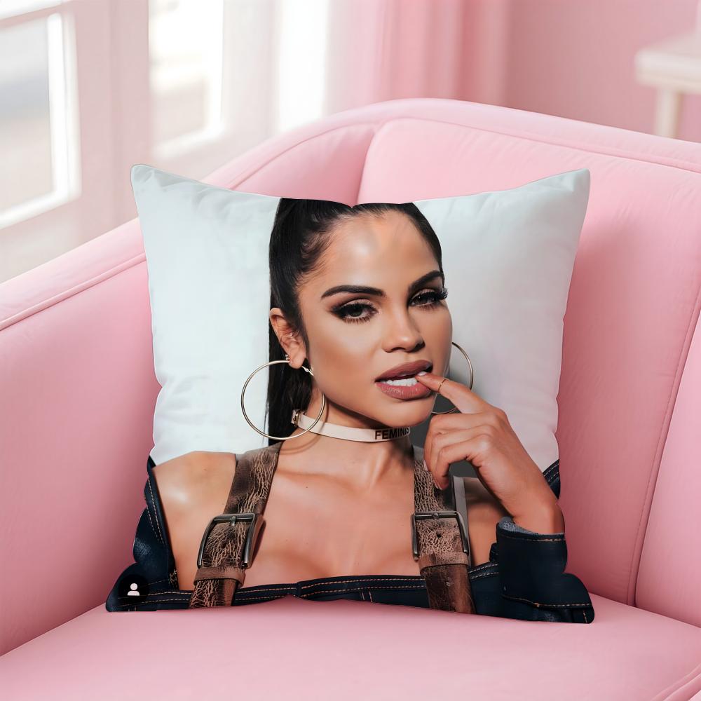 N-Natti Natasha Singer Cushion Cover Comfortable Reversible Pillow Cover Ideal For Car Sofa Bedroom & Beyond