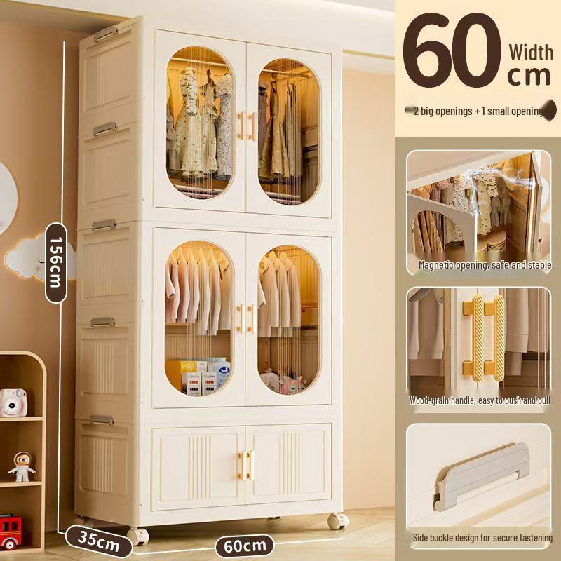 Foldable Baby Wardrobe & Quilt Storage Cabinet for Children and Students