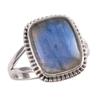 Natural Labradorite Gemstone 925 Solid Sterling Silver Jewelry Ring Size 10 M6e48
