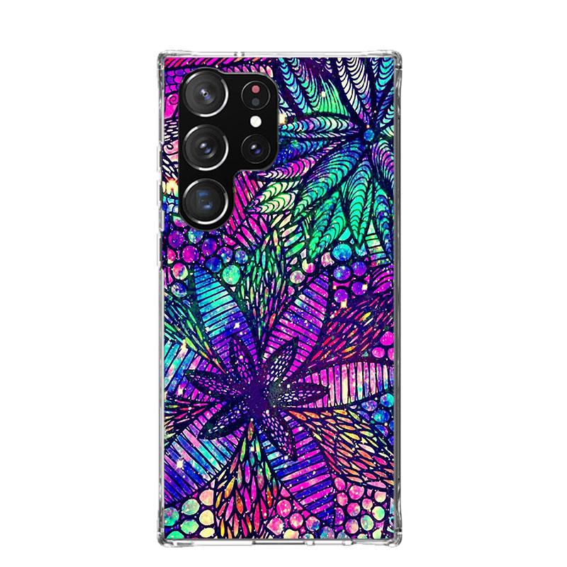 Mandala Sunflower Mandala Case Phone Cover for Samsung Galaxy S24 S25 Ultra S23 Plus S22 + S21 S20 FE S10 S25 Edge Trend Fundas