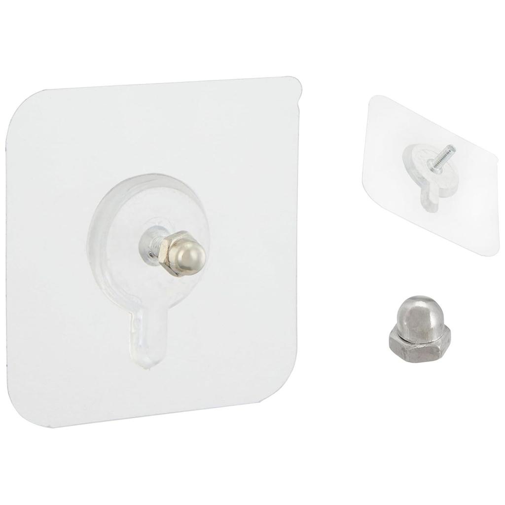 Heavy-Duty Adhesive Wall Nail Hooks | for Hanging Clothes, Hats, Keys, and More | Bathroom & Bedroom Hooks (Pack of 10)
