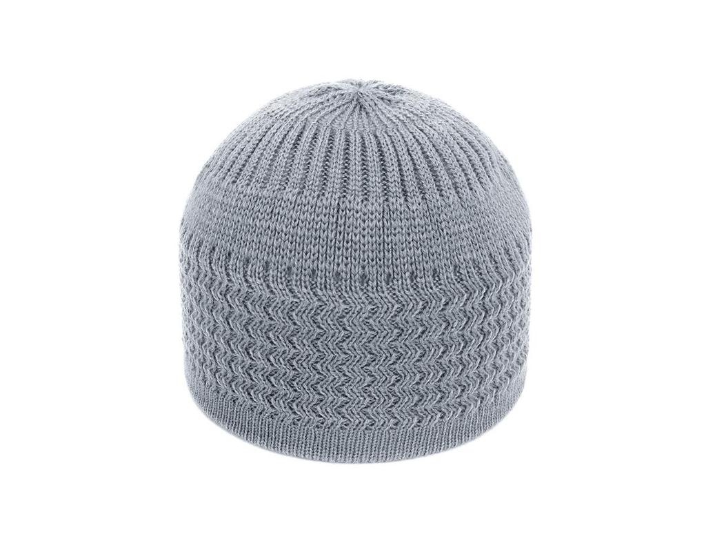 Unisex Ripple Knit Wool Skullcap