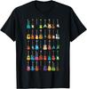 Guitar Collection Graphic Tee Music Lover Gift Short Sleeve Casual Cotton T-Shirt for Men