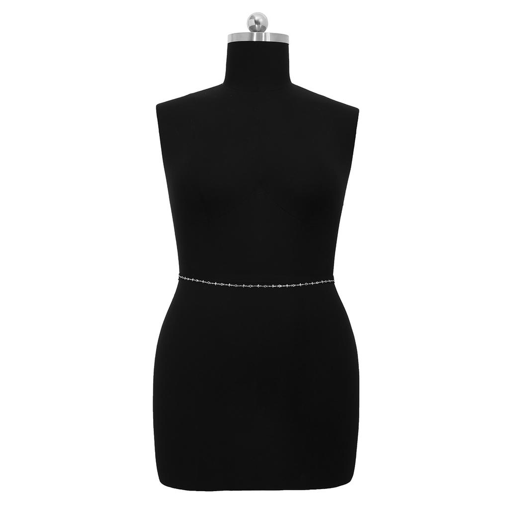 Accessories, niche multi-star rhinestone fringed necklace women, simple single-layer knuckle chain necklace