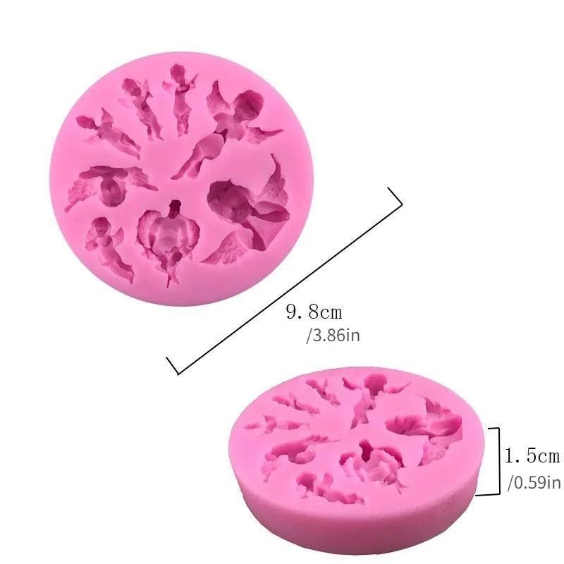 Christmas Themed Silicone Fondant Cake Mold Cookie Chocolate Pastry Mould for Baking and Decorating Silicone Mold