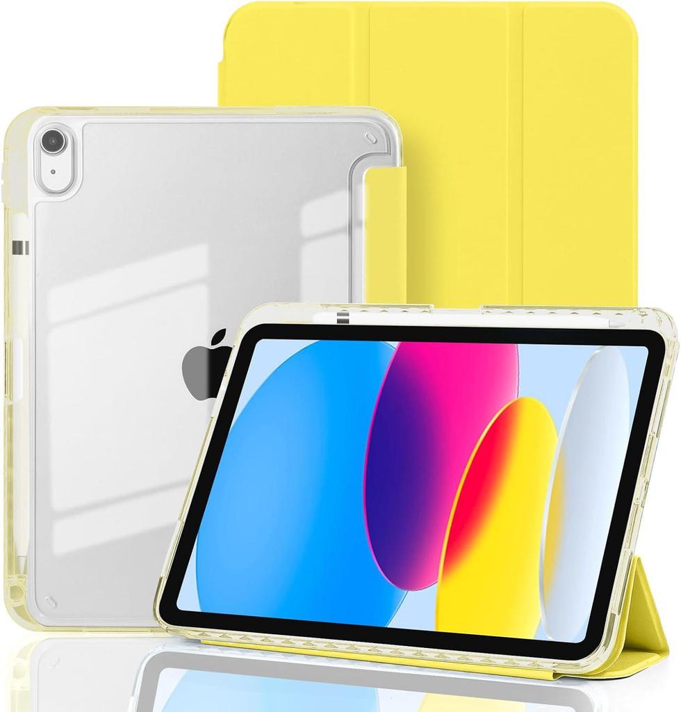 Funda Protectora de Acrílico para iPad con Alta Transparencia y Ranura para Lápiz para 10.9/11 pulgadas Pro 2024 y Air 4/5/6