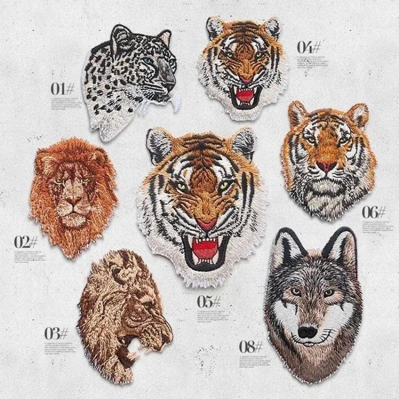 Animal Tiger and Leopard Simulation Embroidery Patch DIY Personalized Clothing Decoration Animal Pattern Printing