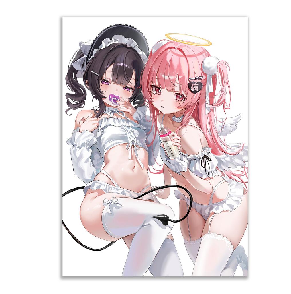 HD 2D Anime Girl Cosplay Theme Tapestry Wall Hanging for Room Bedroom Dorm Decor Flat Print Perfect Birthday Gift for Friends