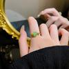 2026 New Chinese Jade Open-ended Adjustable Ring for Women Simple Personalized Daily Accessories Prom Jewelry Birthday Gifts
