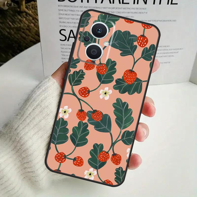 Cute Strawberry Case For OPPO Reno 12F 13F 14F 10 11 12 13 14 Pro 8T 7 8 Lite OPPO Find X6 X5 X8 X9 Pro Cover